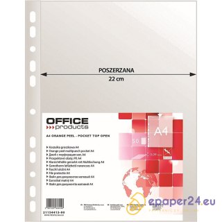 Koszulki Office Products A4/90µm poszerzane groszkowe (50)