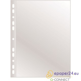 Koszulki Q-Connect A4/40µm poszerzane groszkowe (100)