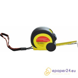 Miarka Q-Connect 19mm/5m zwijana czarno-żółta