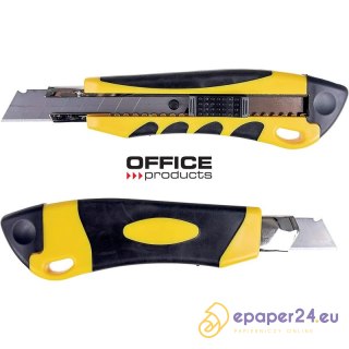 Nóż do papieru Office Products Professional 18mm/100mm żółto-czarny