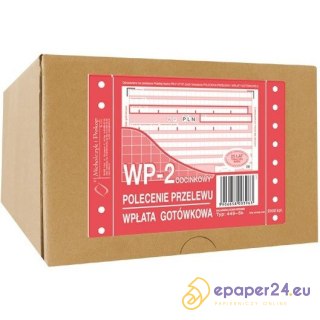 POLECENIE PRZELEWU/WPŁATA GOTÓWKOWA 180x4,16" (O+1K)