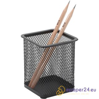 Pojemnik na długopisy Q-Connect metalowy czarny