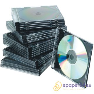 Pudełko na płytę Q-Connect slim transparentne (25)