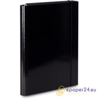 TECZKA SKRZYDŁOWA Z GUMKĄ A4 40mm CZARNA