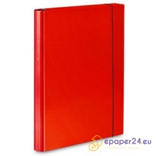 TECZKA SKRZYDŁOWA Z GUMKĄ A4 40mm CZERWONA