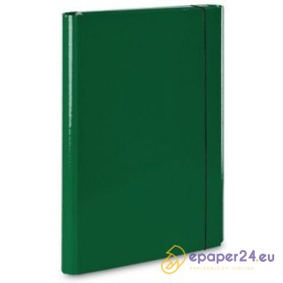 TECZKA SKRZYDŁOWA Z GUMKĄ A4 40mm ZIELONA