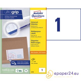 ETYKIETY A5 AVERY 210*148mm BIAŁE (200)