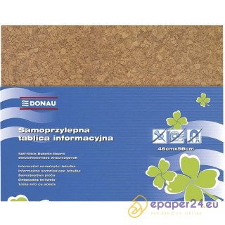 Tablica korkowa Donau 58x46cm samoprzylepna brązowa