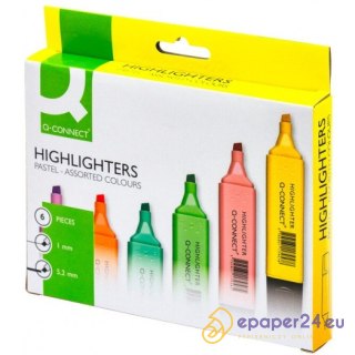 Zakreślacze Q-Connect 6 kolorów