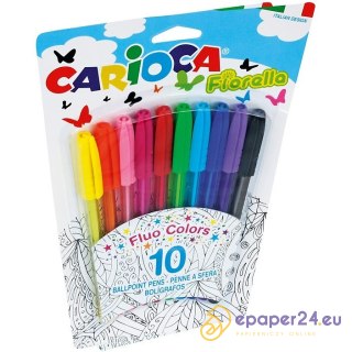 Długopisy Carioca Fiorella 10 kolorów