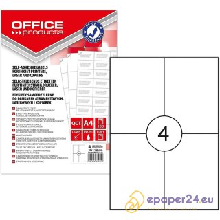 Etykiety Office Products A4 105x148mm białe (100)