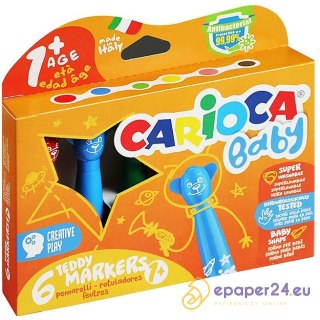 Flamastry Carioca Baby Teddy 6 kolorów