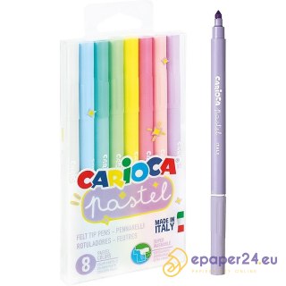 Flamastry Carioca Pastel 8 kolorów