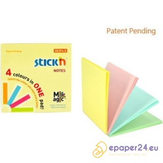 KARTECZKI STICK'N 76*76mm 4 KOLORY PASTEL (100)