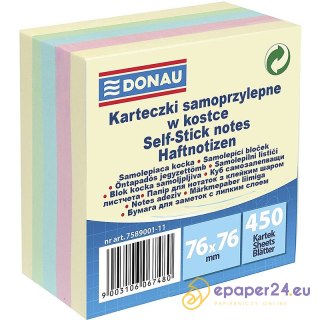 Karteczki Donau 76x76mm mix kolorów (450)