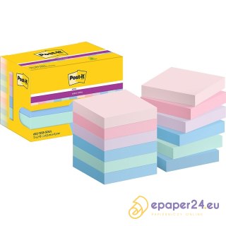 Karteczki Post-it Super Sticky 47.6x47.6mm (622-12SS-SOUL) pastelowe (12x90)