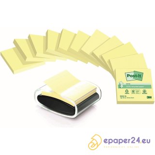Karteczki Post-it Z-Notes 76x76mm (R330-18) (+ podajnik) żółte (12x100)