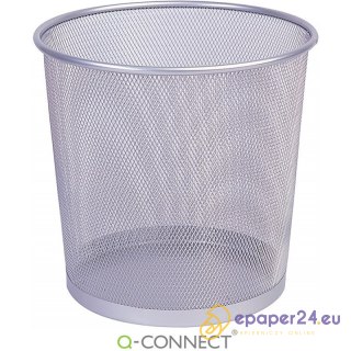 Kosz na śmieci Q-Connect 12L metalowy srebrny