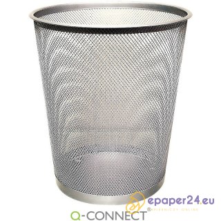 Kosz na śmieci Q-Connect 19L metalowy srebrny