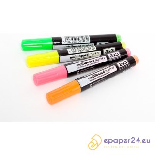 MARKER KREDOWY 2x3 10mm 4 KOLORY FLUO