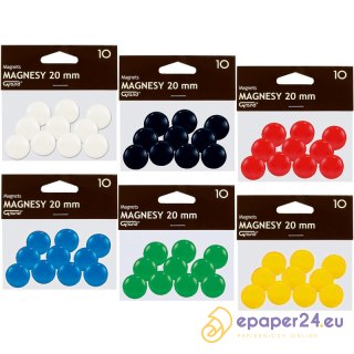 Magnesy do tablic Grand śr.20mm białe (10)