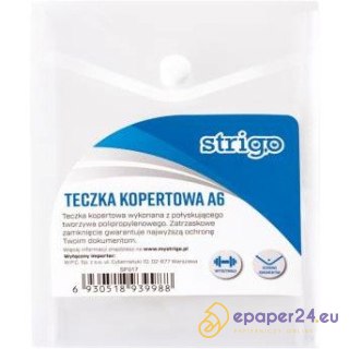 TECZKA KOPERTOWA STRIGO A6 TRANSPARENTNA