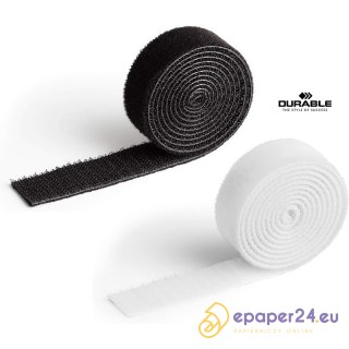 Taśma do kabli Durable Cavoline Grip 20mm/1m biała