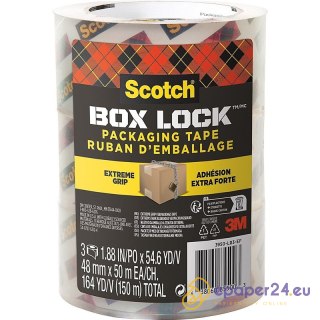 Taśma pakowa Scotch Box Lock 48mm/50m transparentna (3)