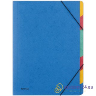 Teczka preszpanowa z gumką Donau A4 7 przekladek niebieska
