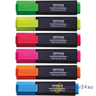 Zakreślacze Office Products 6 kolorów