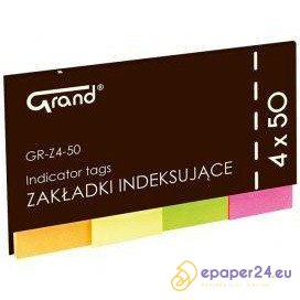 Zakładki Grand 20x50mm 4 kolory (4x50)