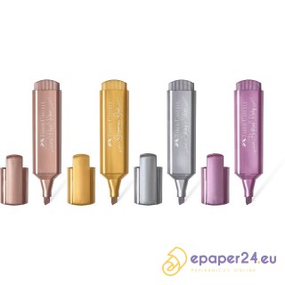 Zakreślacz Faber-Castell 1546 metaliczny różowy