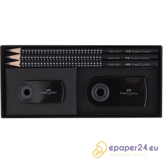 Zestaw Faber-Castell 3 ołówki + gumka + temperówka