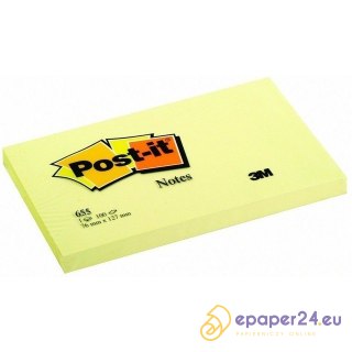 KARTECZKI POST-IT 76x127mm ŻÓŁTE (100)