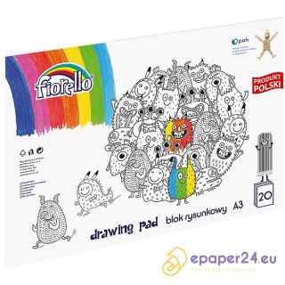 Blok rysunkowy Fiorello A3/20k biały
