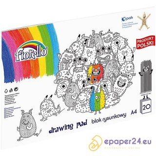 Blok rysunkowy Fiorello A4/20k biały