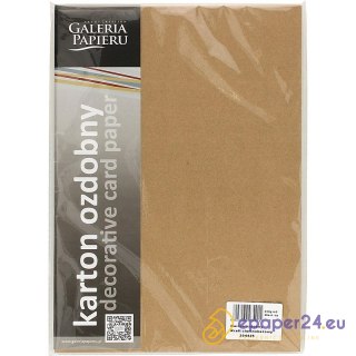 Karton ozdobny Galeria Papieru A4/230g Kraft ciemnobeżowy (20)