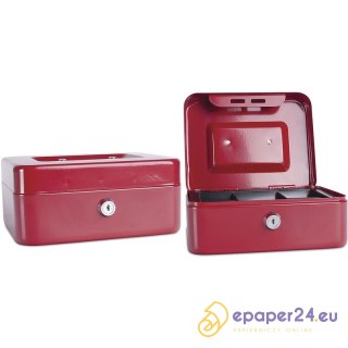 Kasetka na pieniądze Donau 200x90x160mm czerwona