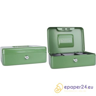 Kasetka na pieniądze Donau 250x90x180mm zielona