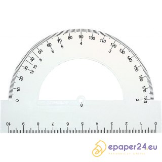 Kątomierz plastikowy Grand 10cm 180° transparentny
