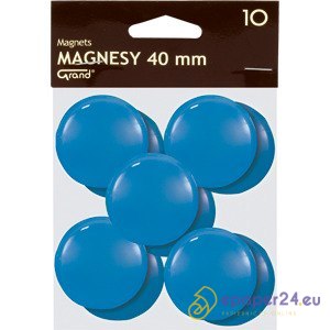 Magnesy do tablic Grand śr.40mm niebieskie (10)