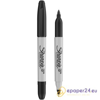 Marker permanentny Sharpie Twin Tip czarny