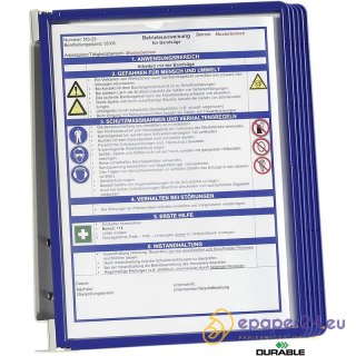 Panele prezentacyjne Durable Vario Wall 5 (na ścianę) granatowe