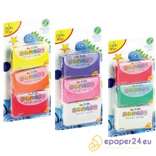Plastelina Carioca Plasty 180g 3 kolory
