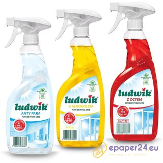 Płyn do szyb Ludwik 600ml Cytryna z alkoholem