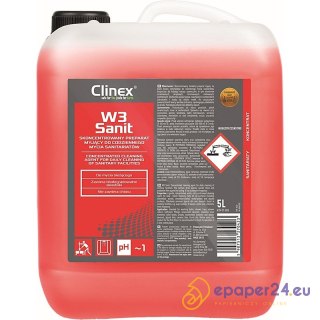 Preparat CLINEX W3 Sanit 5L, do mycia sanitariatów
