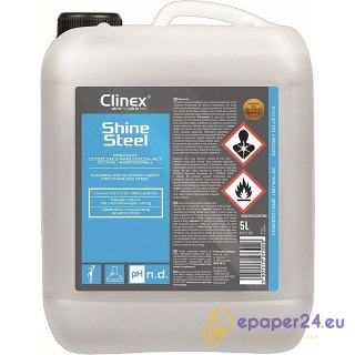 Preparat czyszcząco-nabłyszczający CLINEX Shine Steel 5L, do stali nierdzewnej
