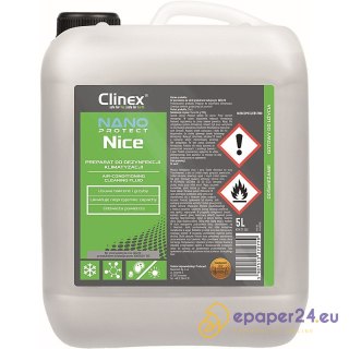 Preparat do dezynfekcji układów klimatyzacji i wentylacji CLINEX Nano Protect Silver Nice 5L