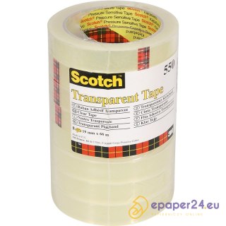 Taśma biurowa Scotch 550 19mm/66m transparentna (8)