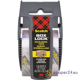 Taśma pakowa Scotch Box Lock 48mm/20.3m (+ podajnik) transparentna